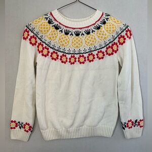 Classic Prep Kids 12, Katrina Pineapple Sweater with Red and Yellow Pattern